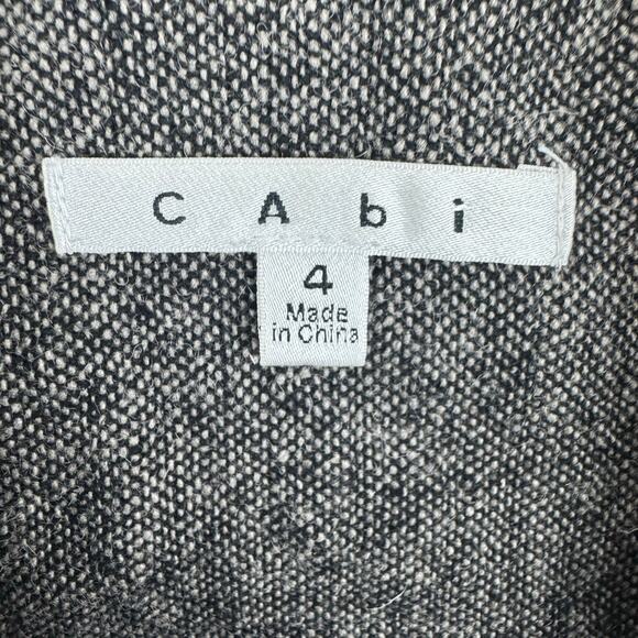 CAbi Wool Blend Shakespeare Tweed Brown Single Breasted Buttoned Pea Coat Size 4 - Picture 6 of 8